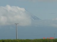 Mount Egmont Taranaki  Vulkan mit Schnee.