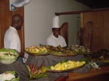 Melanesisch Buffet in ons hotel.