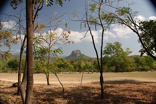 DSC_0193.JPG - This is a golf course. In the background you can see Mount Popa.