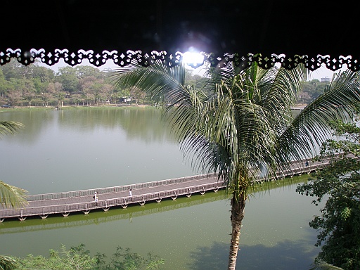 52.JPG - Kandawgyi Palace Hotel  www.kandawgyipalace.com View from our room.